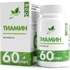 Витамин NaturalSupp Тиамин гидрохлорид (Thiamine hydrochloride), 60 капсул