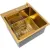 Кухонная мойка Basic CL DS Decor 45x50 (золото, коландер, дозатор)