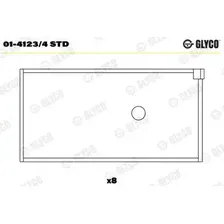 вкладыши шатунные к-кт! STD (4) Citroen C15/AX/BX/ZX, Peugeot 106/205 1.0-1.4 81 01-4123/4 STD GLYCO