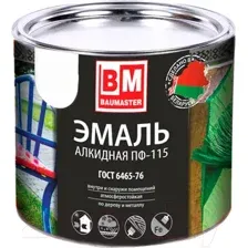 Эмаль BauMaster ПФ-115 (1.7кг, черный)