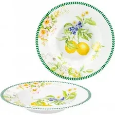 Набор тарелок Elan Gallery Лимоны 420751 (New Bone China)