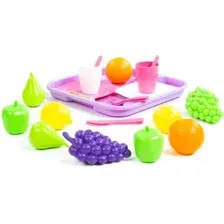 Игрушка Набор продуктов №2 с посудкой и подносом (21 элемент) 46970
