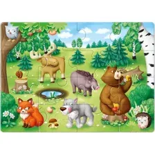 Развивающая игра Baby Toys First Puzzle Кто живет в Лесу / 04190 (16эл)