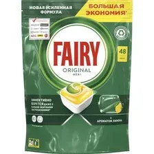 Таблетки для посудомоечных машин (48шт) Fairy Platinum Всё в 1 Лимон бесфосфатные