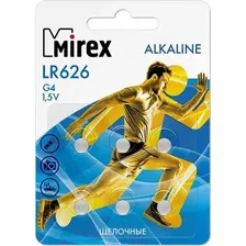 Батарейка Mirex LR621 (AG1) блистер 6 шт. 23702-LR621-E6