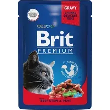 Пресервы Brit Premium говядина и горошек в соусе 85 г