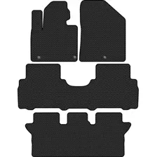 Комплект ковриков для авто Alicosta Kia Sorento Prime III (suv 7 мест / UM) +3 ряд 2014 - 2020 (черный, ромб)