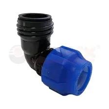 Отвод ПНД компрессионный с наружной резьбой 25х1/2" (120/30) VALFEX