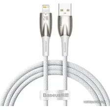 Кабель Baseus Glimmer Series Fast Charging Data Cable USB Type-A - Lightning 2.4A CADH000302 (2 м, белый)