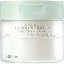 Пэд для лица Celimax Jiwoogae Cica BHA Blemish Toner Pad (60шт)