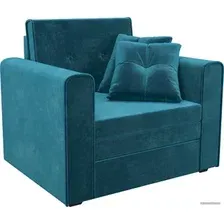 Кресло-кровать Мебель-АРС Санта (бархат, сине-зеленый star velvet 43 black green)