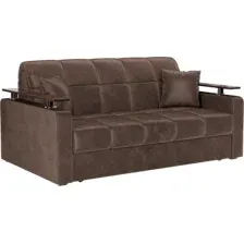 Диван Мебель-АРС Аккордеон Бакли НПБ 120x200 (бархат шоколадный Star Velvet 60 Coffee)
