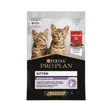 Влажный корм для котят PURINA PRO PLAN Nutrisavour Kitten говядина в соусе пауч 85 г (7613035591202)