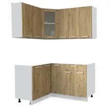 Готовая кухня Интерлиния Мила 12x15 без столешницы (дуб золотой)