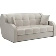 Диван Мебель-АРС Аккордеон Барон НПБ 120x200 (бархат бежевый Star Velvet 6 Light Beige)