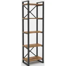 Стеллаж Hype Mebel Стандарт 80x200 (черный/дуб галифакс олово)