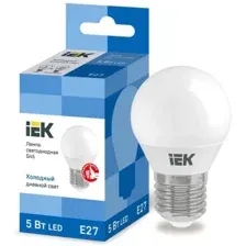 Лампочка IEK LED Globe G45 400lm 6500K E27