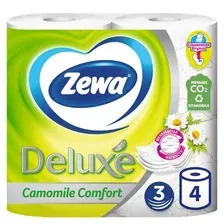 ZEWA 73225400601 Ароматизированная туалетная бумага Deluxe Camomile Сomfort (РОМАШКА, ЦВЕТЫ) 4 рул