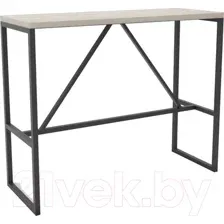 Барный стол Hype Mebel Дельта 120x55x110 (черный/древесина белая)