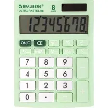 Калькулятор BRAUBERG Ultra Pastel-08-LG 250515 (мятный)