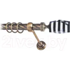 Карниз для штор Lm Decor Даймонд 135 1р витой 25мм (антик, 4м)