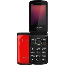 Кнопочный телефон Maxvi E7 (красный)