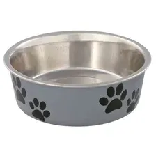 Миска TRIXIE для собак, с пластиковым покрытием, металлическая, 0,3л/12см, цвет в асс.