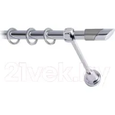 Карниз для штор Lm Decor Луна 056 1р гладкий (хром, 2.4м)