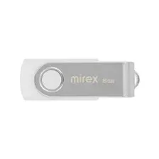 Флеш-накопитель 8GB USB 2.0 FlashDrive Mirex SWIVEL WHITE