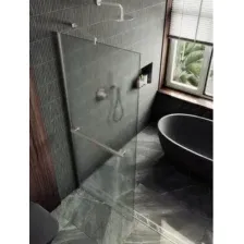 Душевая стенка MaybahGlass 109x195 / MGD-713-5ш (сатин стекло/хром матовый)