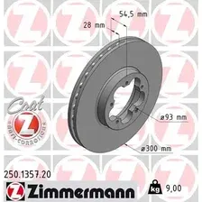 Тормозной диск ZIMMERMANN 250.1357.20 вентилируемый , передняя ось