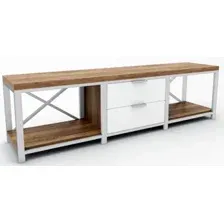 Тумба Hype Mebel Хельга 150x40 (белый-дуб галифакс натуральный)