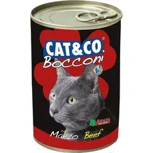 Влажный корм для кошек Adragna Cat&Co кусочки говядины в соусе (405г)
