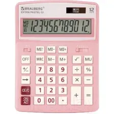 Калькулятор BRAUBERG Extra Pastel-12-PK 250487 (розовый)