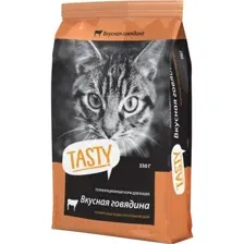 Корм для кошек Tasty с говядиной, 350 г