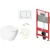 Унитаз подвесной с инсталляцией Saniteco KW-99046 + TECE Kit 9400413