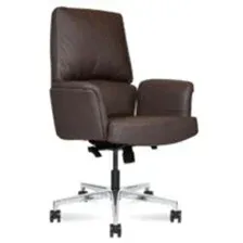 Кресло офисное Norden Bonno LB / HD-2204-3 L LB (коричневая кожа/алюминиевая база)