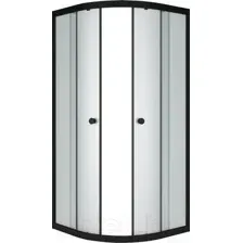 Душевой уголок МетаКам Classic Black 90x90 / ШПS_013571 (матовое стекло)