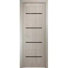 Дверь межкомнатная SMART Орион 60x200 (капучино/черное стекло)