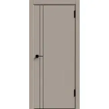 Дверь межкомнатная Geometrica KM 2 ДГ 70x200 ABS (крим/черный с 4-х сторон молдинг)
