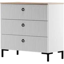 Комод Black Red White Domenica KOM3S (белый/гикори кингстон)