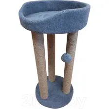 Лежанка-когтеточка Cat House Тринога 0.85 (джут серый)