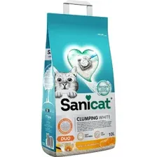 Наполнитель для туалета Sanicat Clumping White Duo 10л