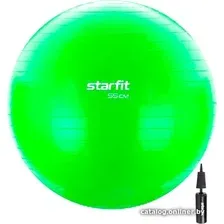 Гимнастический мяч Starfit GB-106 55 см антивзрыв + ручной насос (зеленый)