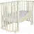 Кроватка-трансформер Indigo Baby Lux 3 в 1 (слоновая кость/белые стойки)