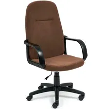 Офисное кресло TetChair Leader (флок, коричневый)