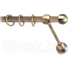 Карниз для штор Lm Decor Шар малый 124 1р гладкий (антик, 3.2м)