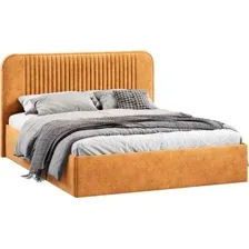 Кровать Трия Тиффани Тип 1 c ПМ и заглушиной 160x200 (микровелюр Wellmart Yellow)