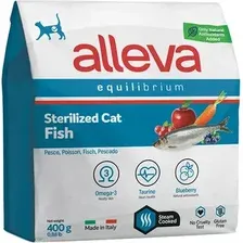 Сухой корм для кошек Alleva Equilibrium Sterilized Fish (для стерилизованных кошек и кастрированных котов с рыбой) 400 г