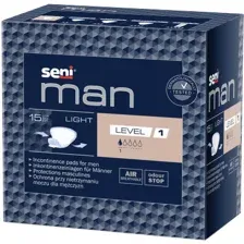 Вкладыши урологические Seni Man специальные для мужчин, Light Level 1, 15 шт